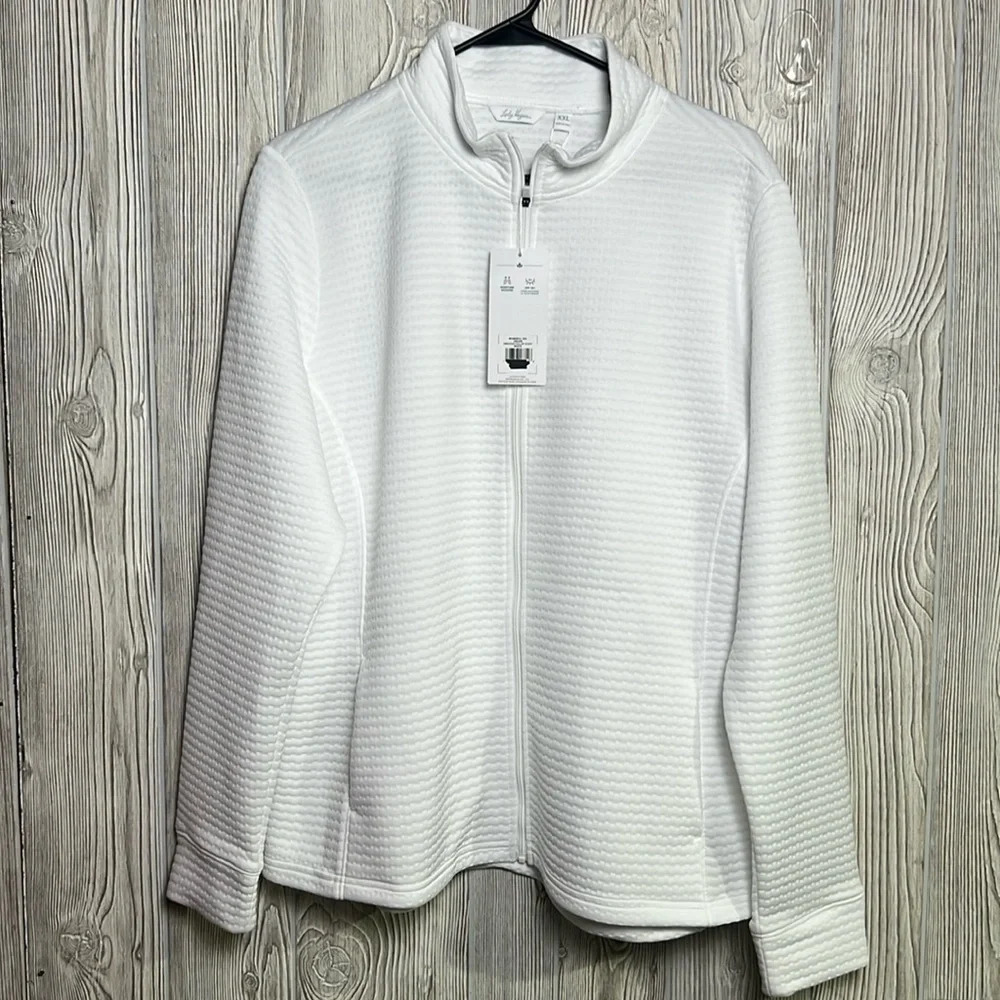 Lady Hagen Golf Track Quilted full zip Jacket XXL White NWT